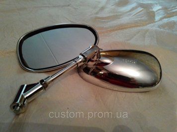 Дзеркала овал хром (ціна за пару) різьблення М8 1654739224 фото