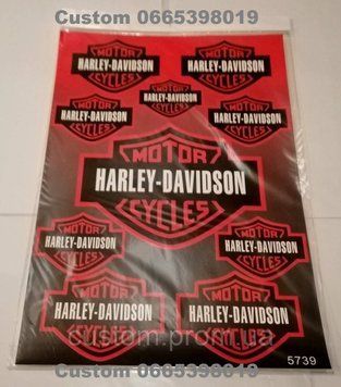 Наклейки на планшете "Harley Davidson" набор 10шт (30х20см) 905479195 фото