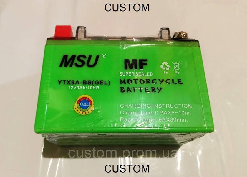 Акумулятор 12V9Ah YTX9A-BS GEL гелевий (L150*W87*H107mm), MSU 1786096719 фото